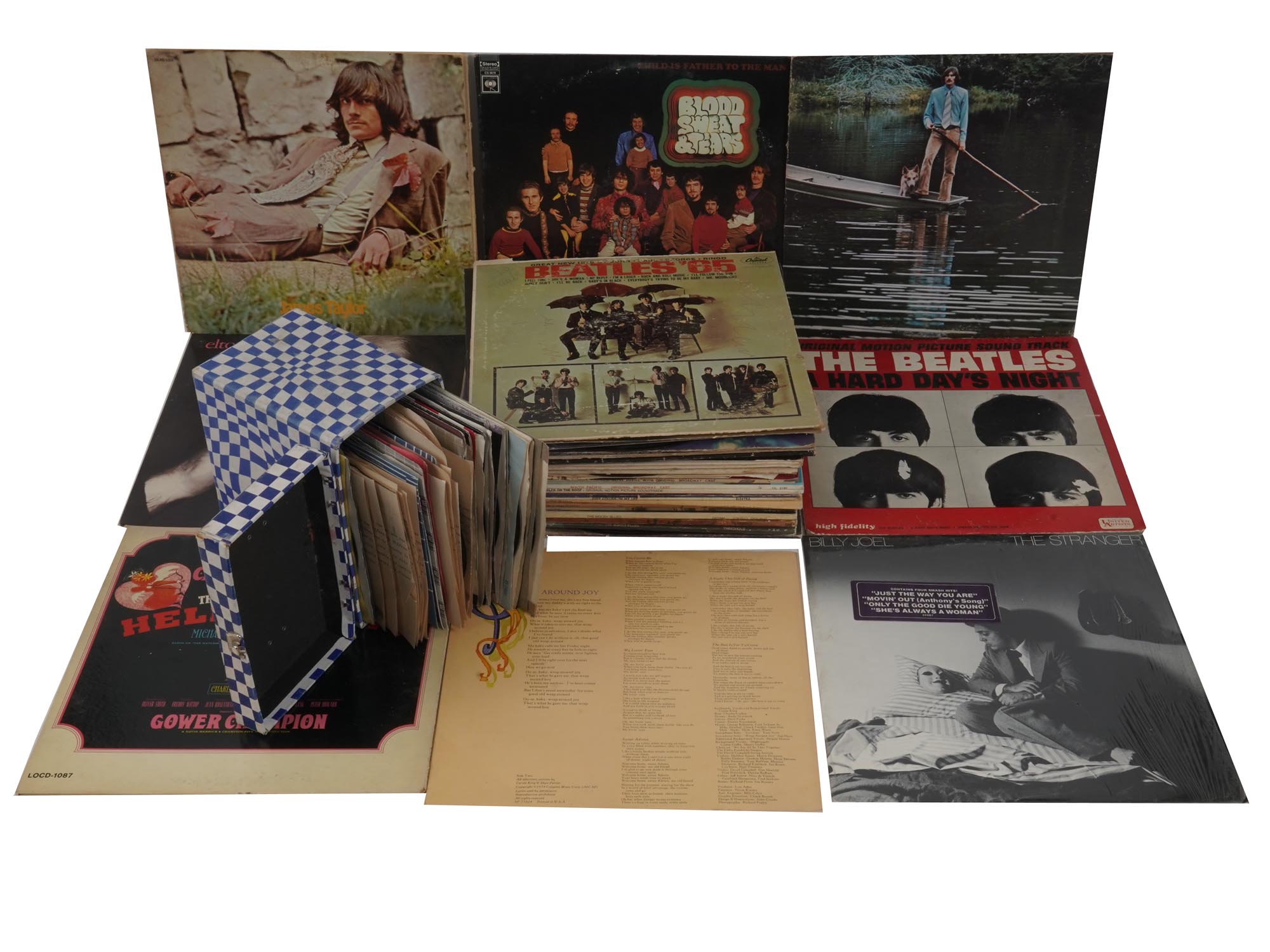 LOT OF VINYL MUSIC RECORDS THE BEATLES ELTON JOHN PIC-0